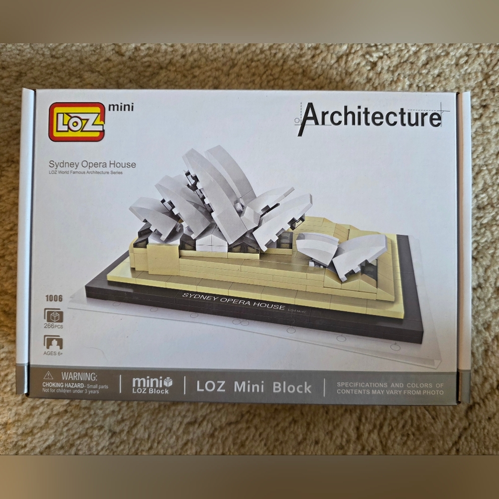 New LOZ Mini Architecture Sydney Opera House Mini Block 1006 266 pieces